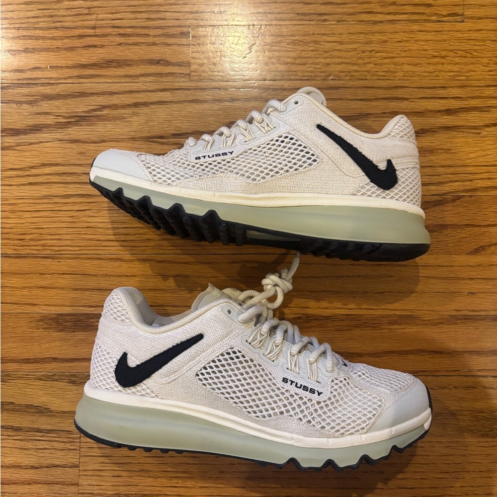 Stussy White and Black Athletic Shoes